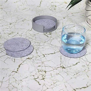 Felt Drink Coaster Set of 6 with Holde