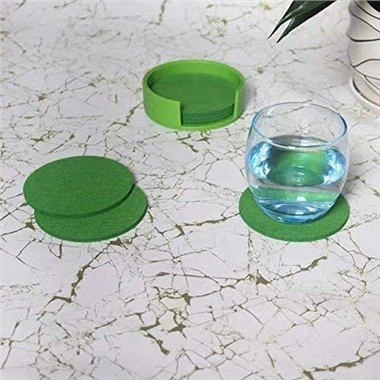 Green Felt Drink Coaster Set