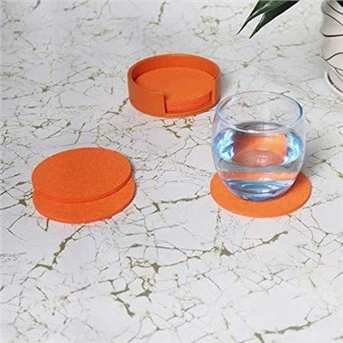 Oriange Felt Drink Coaster Set